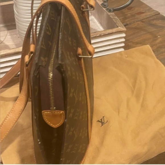 LOUIS VUITTON Brown Babylon Monogram Tote w/Dust Bag, Authentic. EUC - Picture 7 of 16